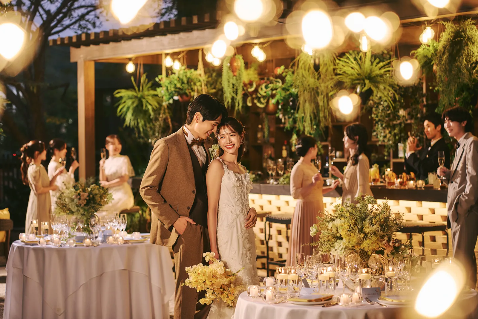Evening reception in the villa